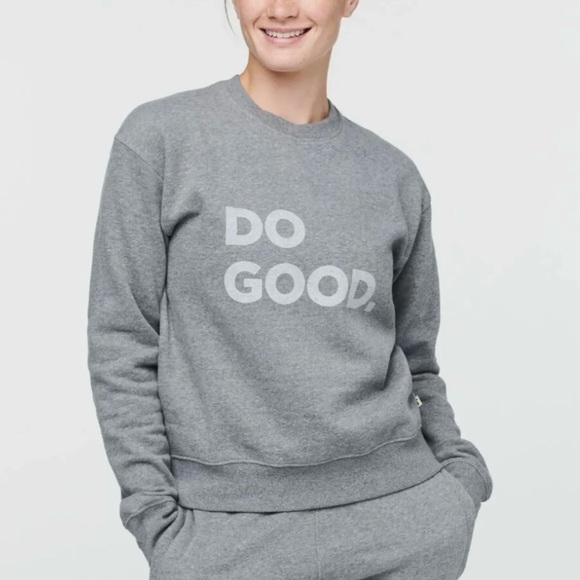 Cotopaxi Grey Do Good Crewneck Cotton Blend Sweatshirt Women's Extra Small XS - Picture 1 of 8